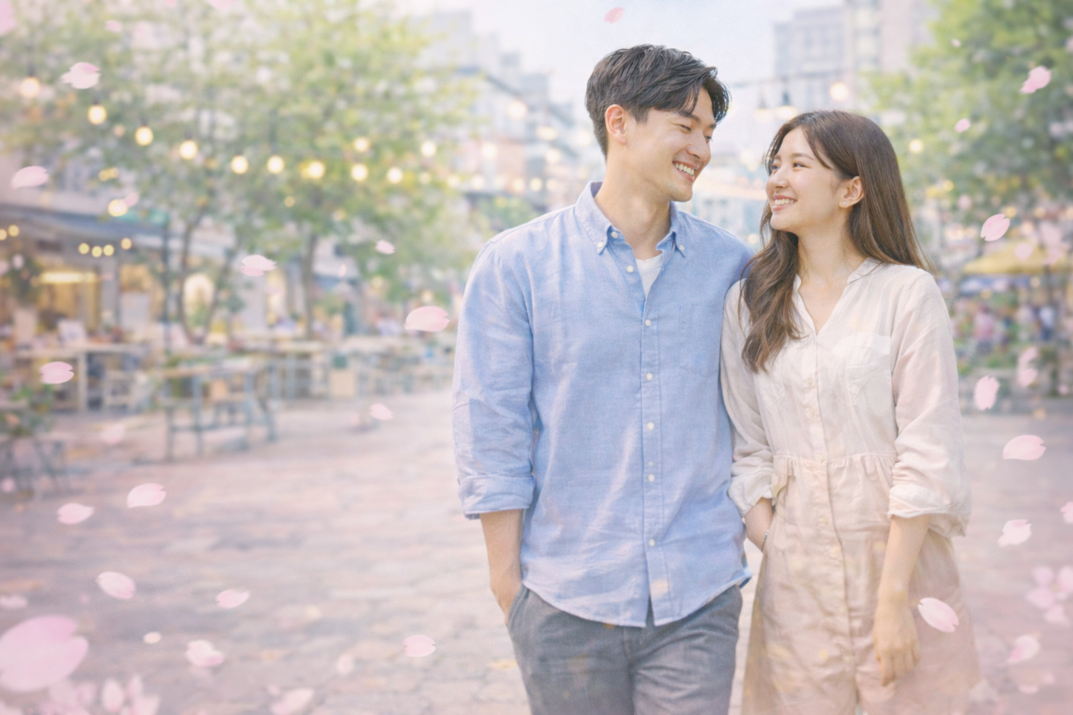 在日コリアンの婚活イメージ・民族結婚という選択と現実を表したカップル写真